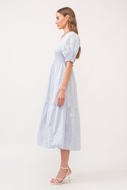 Kora Midi Dress- Blue