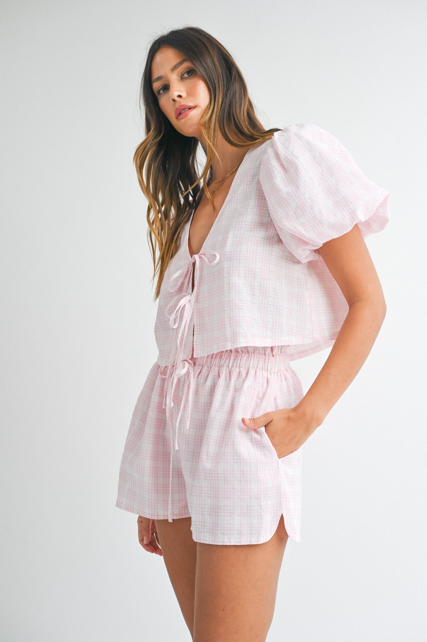 Pink Plaid Set