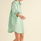 Marin Stripe Dress- Green