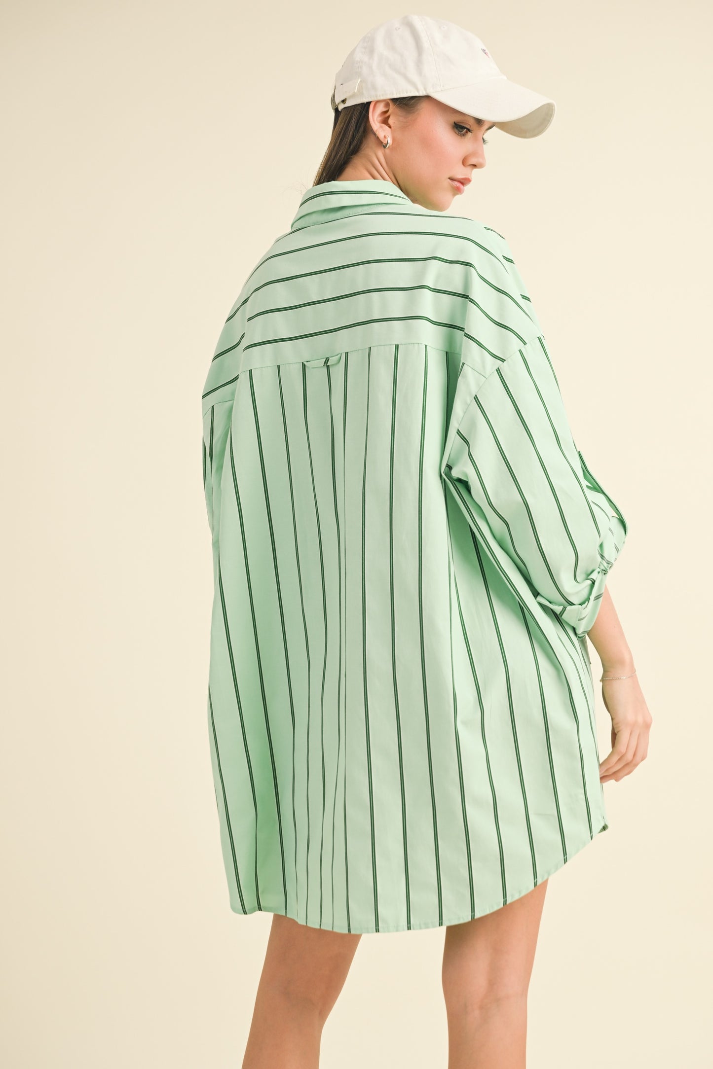 Marin Stripe Dress- Green