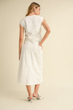Side Tuck Tee- White
