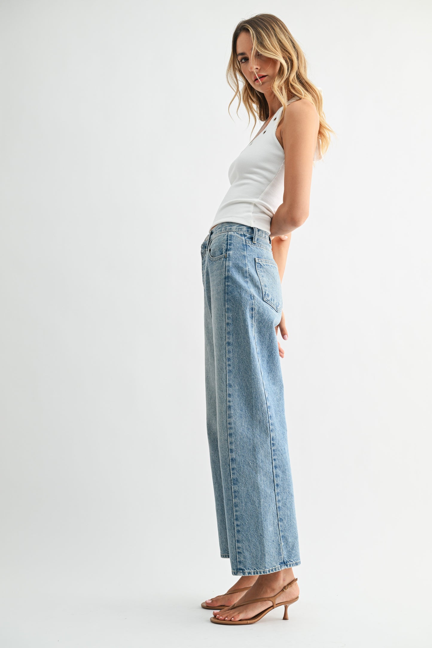 Barrel Jean Twist- Medium Denim