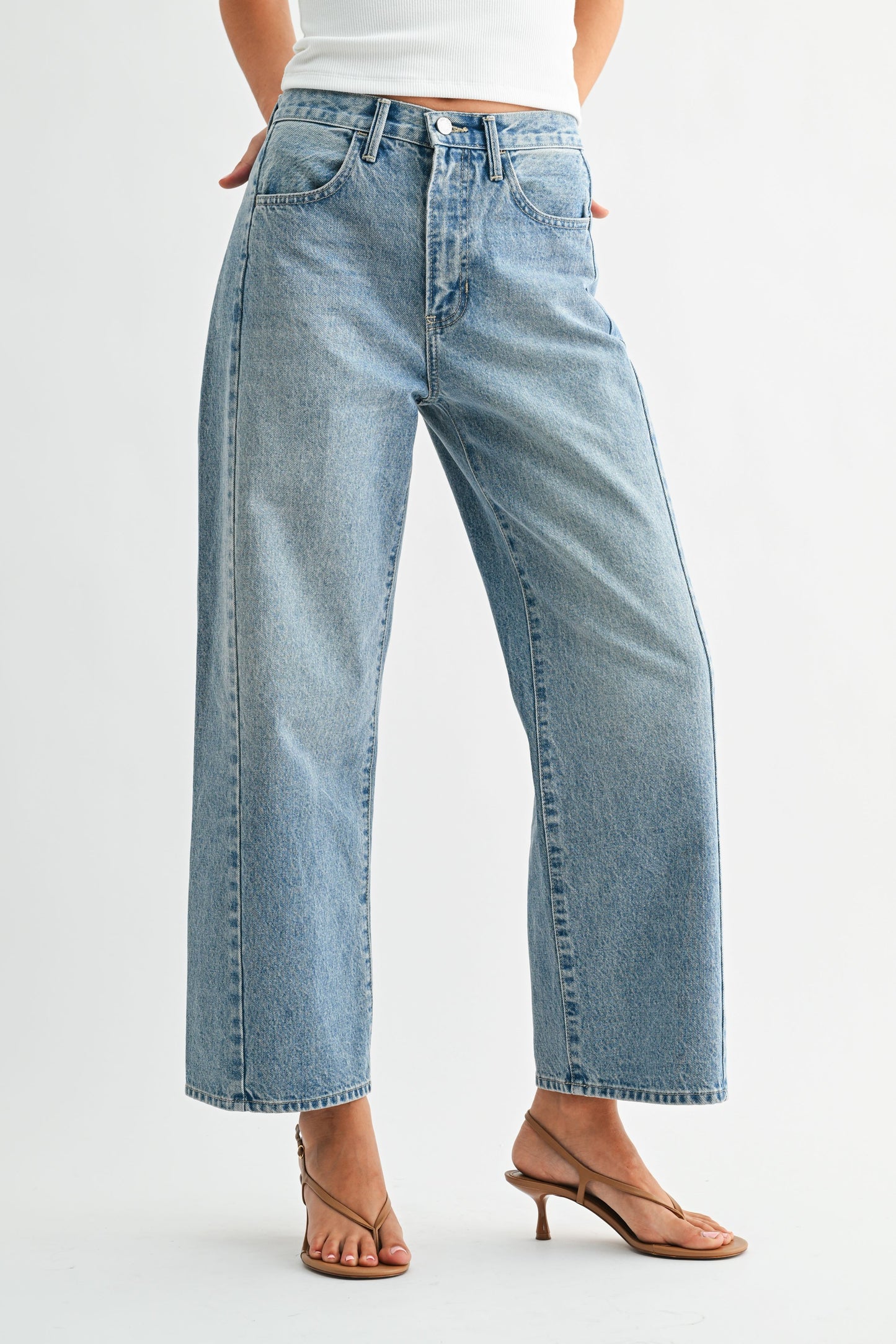 Barrel Jean Twist- Medium Denim