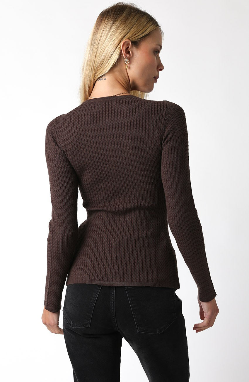 Hailie Sweater- Coffee Bean