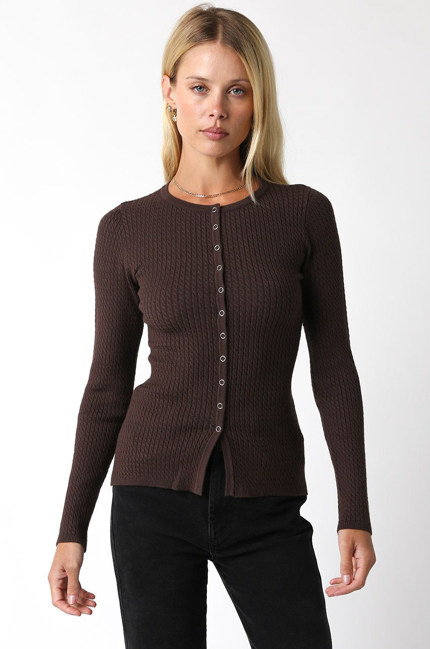 Hailie Sweater- Coffee Bean
