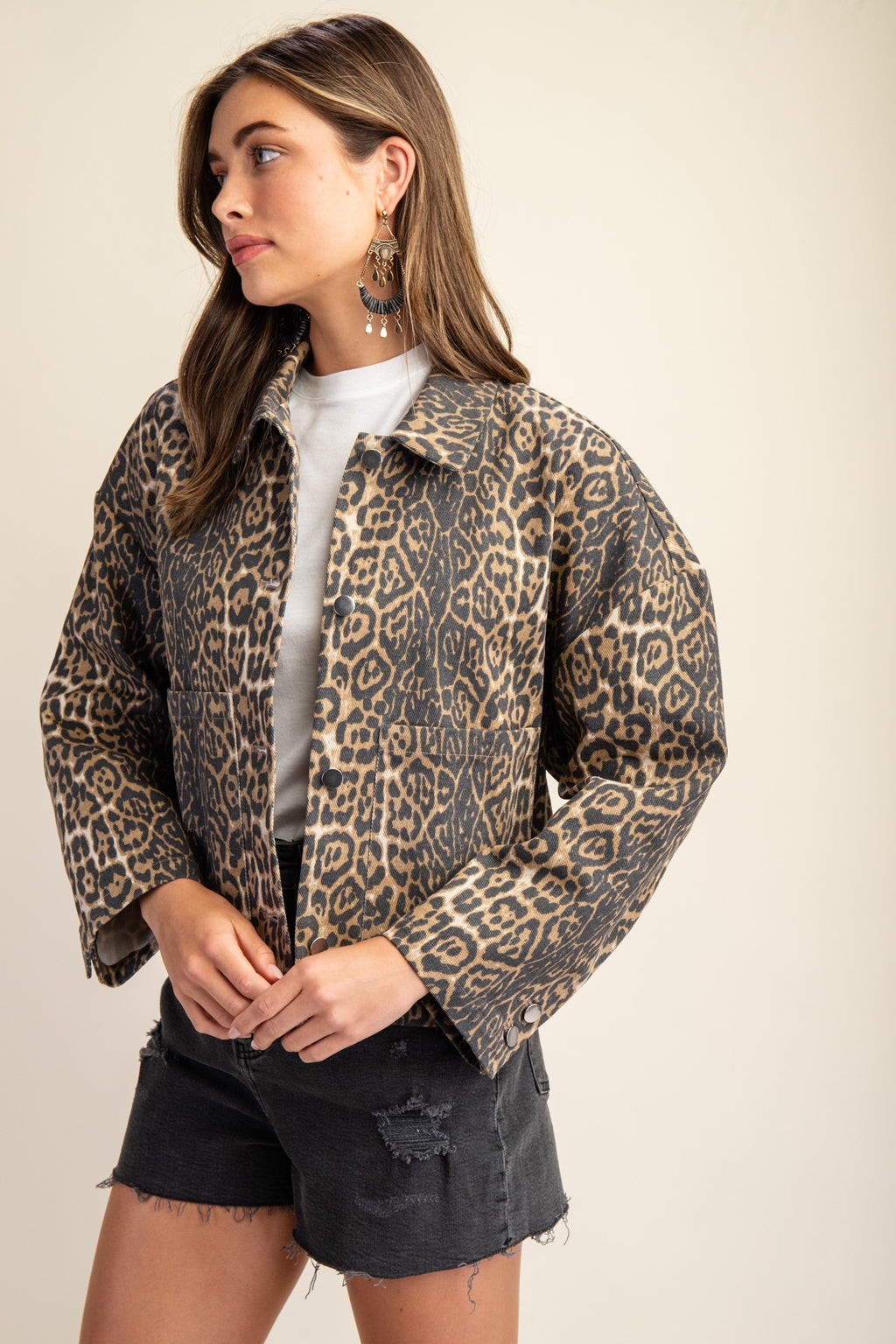 Leopard Shirt Jacket