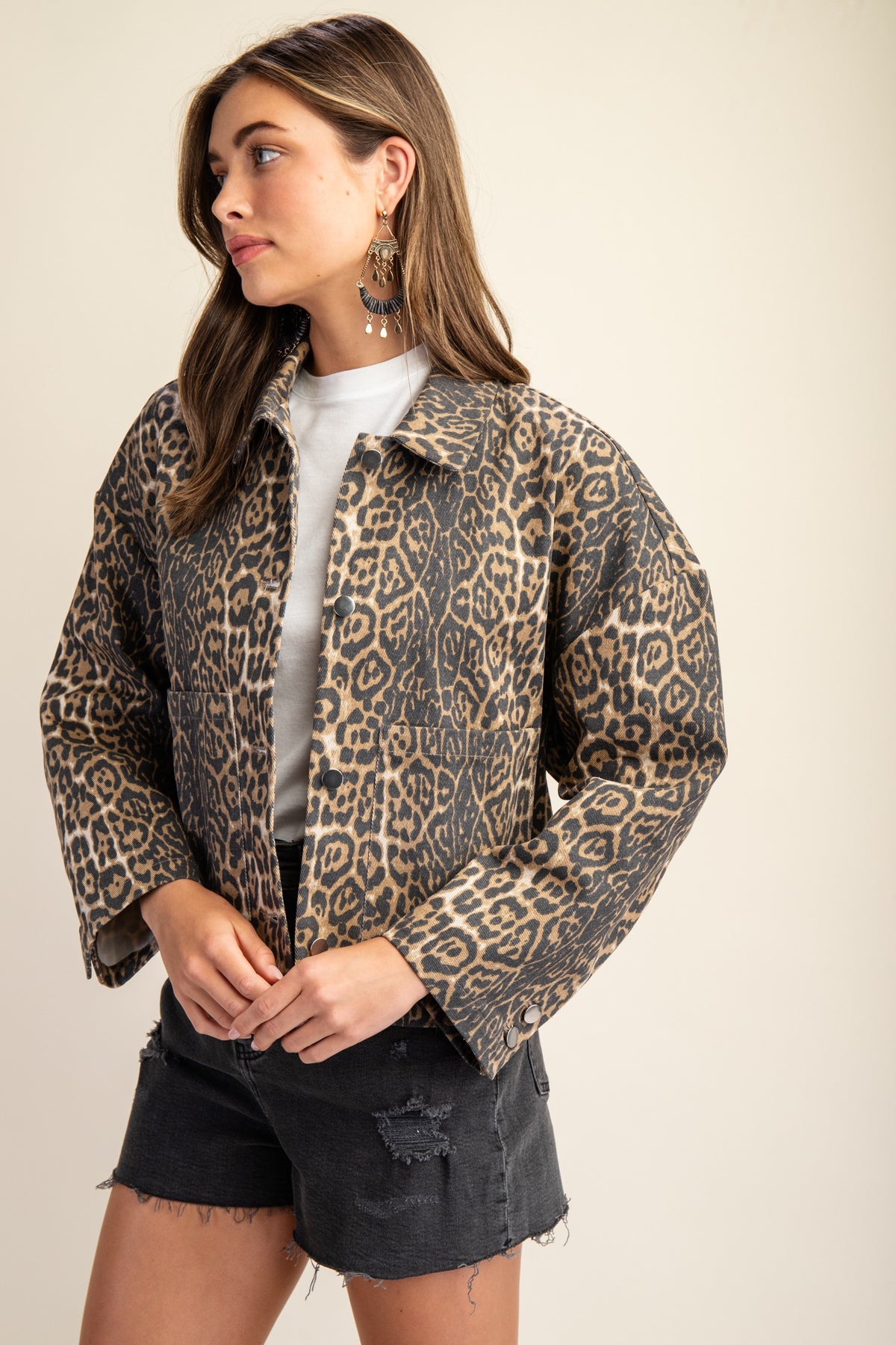Leopard Shirt Jacket