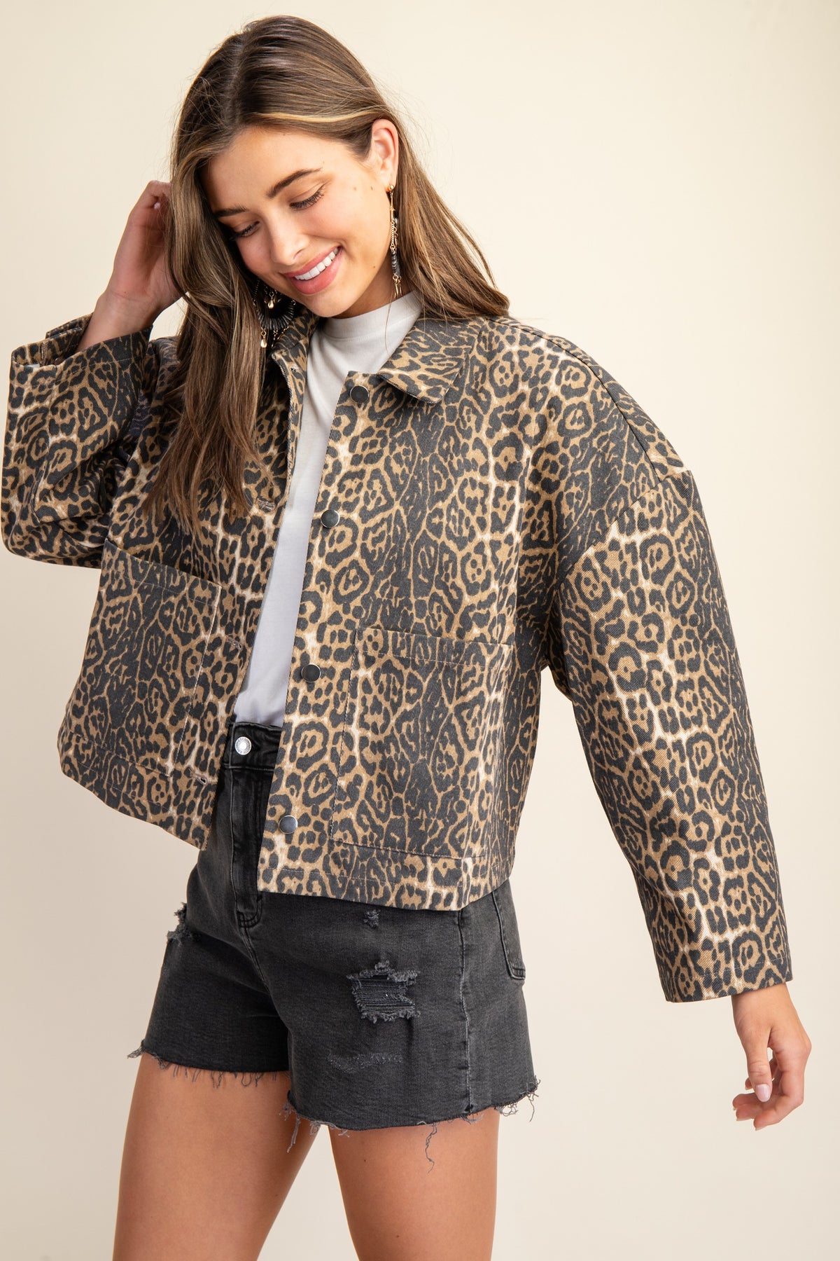 Leopard Shirt Jacket