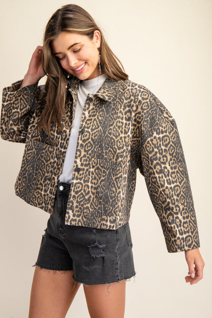 Leopard Shirt Jacket