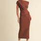 Ribbed Midi- Brown