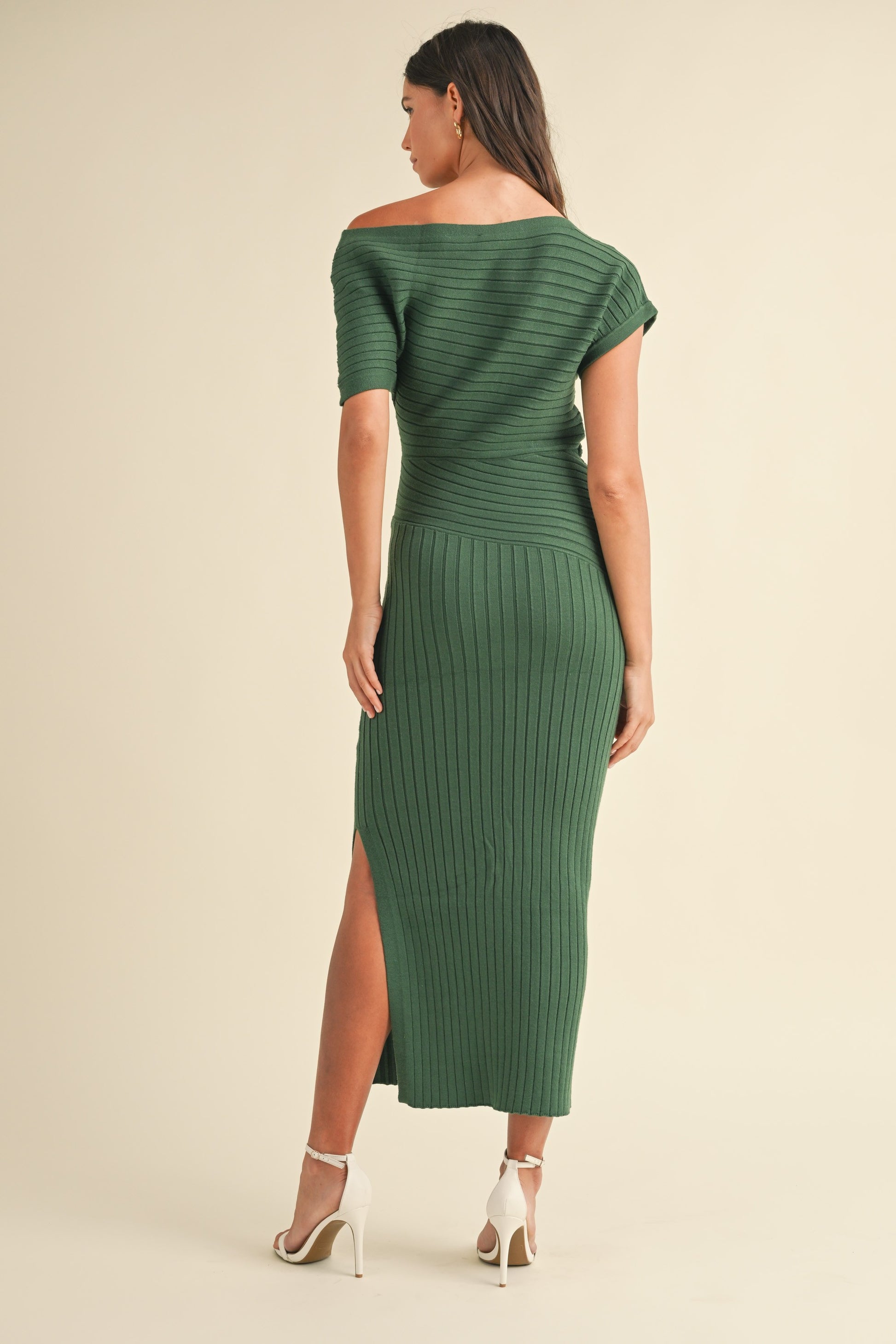 Ribbed Midi- Hunter Green 128 Ribbed Midi- Hunter Green 128