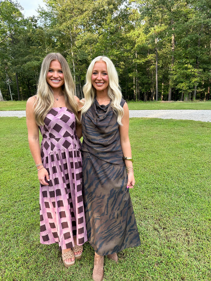 Paloma Midi Dress- Eggplant