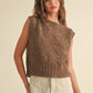 Lyn Knit Vest- Chestnut