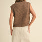 Lyn Knit Vest- Chestnut