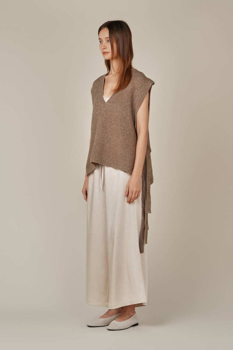 Lacie Knit Vest- Twig