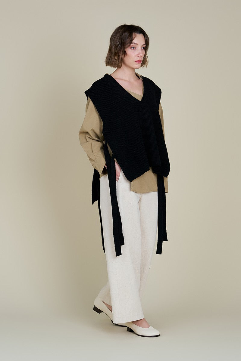 Lacie Knit Vest- Black