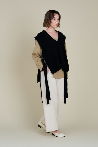 Lacie Knit Vest- Black
