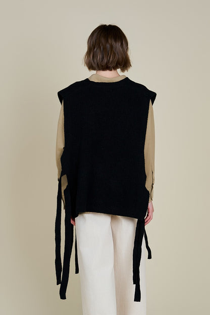Lacie Knit Vest- Black