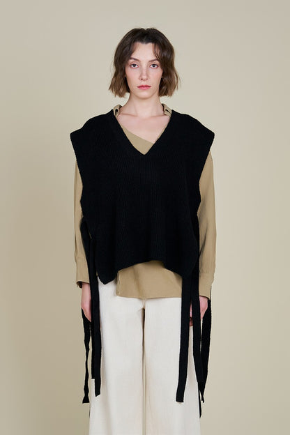 Lacie Knit Vest- Black