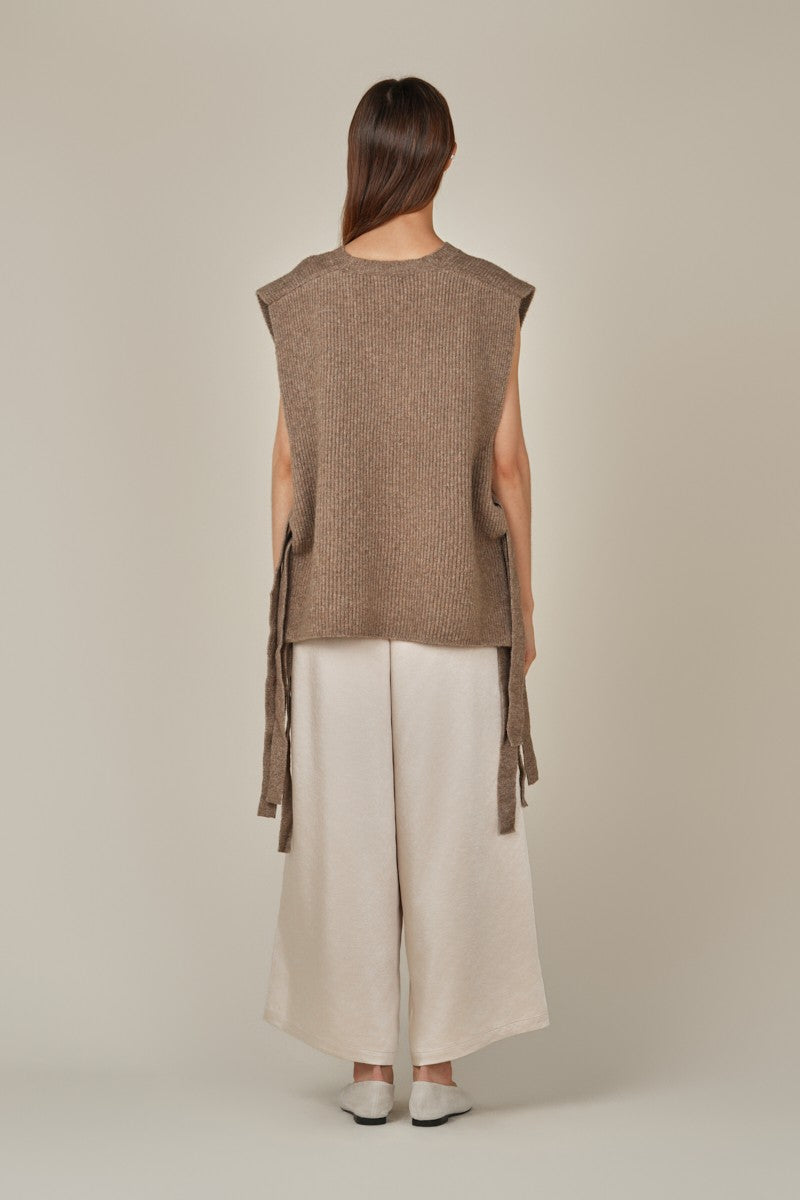 Lacie Knit Vest- Twig