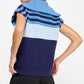 Zip-up Sleeveless Color Block Sweater Vest