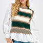 Green Stripe Combo Top