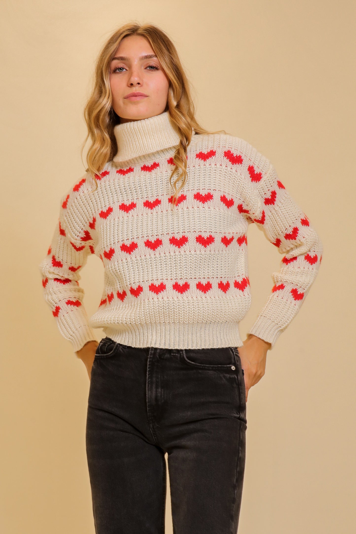 Heartfelt Turtleneck Sweater