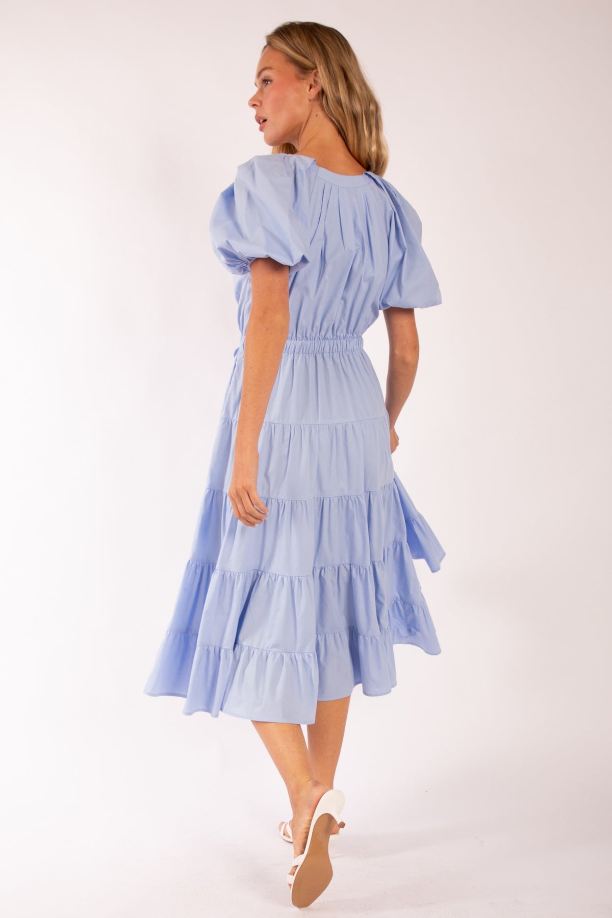 Macey Blue Midi Dress