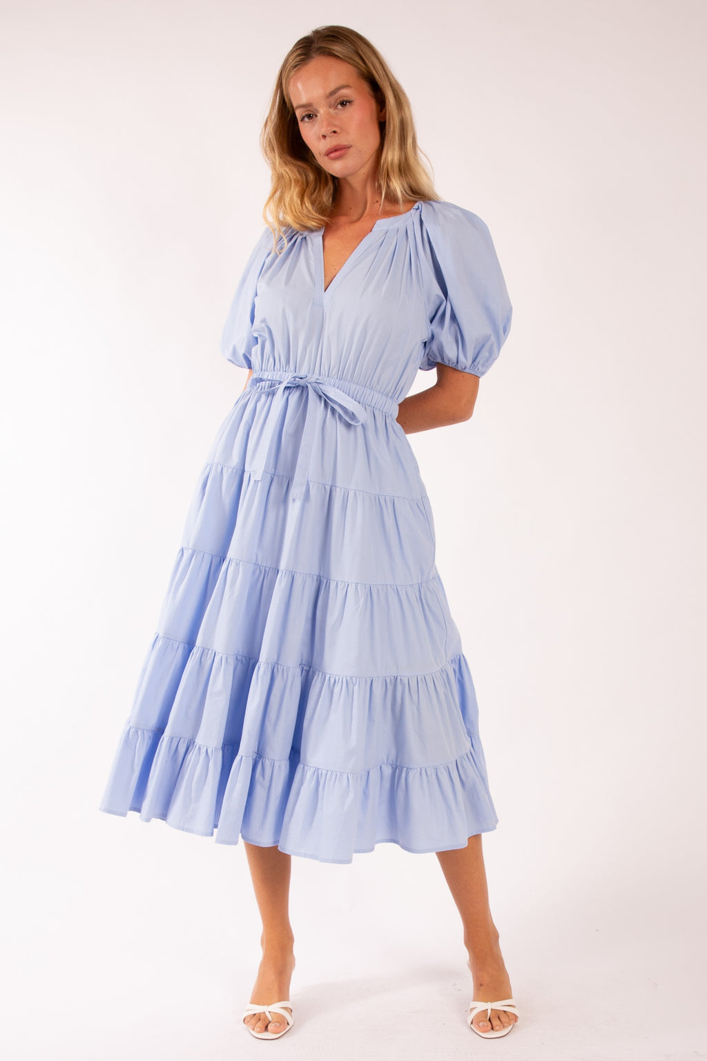 Macey Blue Midi Dress