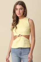 Ala Linen Top- Butter