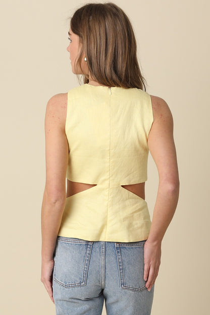 Ala Linen Top- Butter