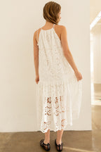 Elegant Eyelet Maxi- White