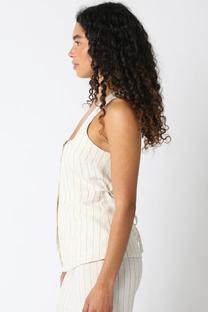 Milani Stripe Tank- Natural/Black