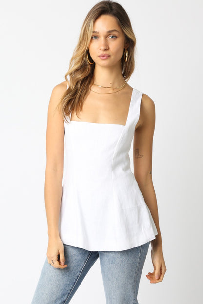 Noor Flare Top- White
