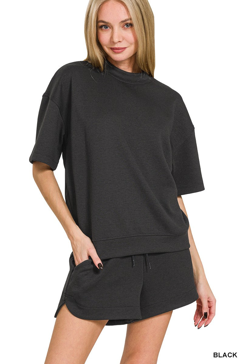 Taylor Scuba Shorts Set- Black