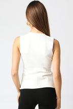 Mila Knit Top- White