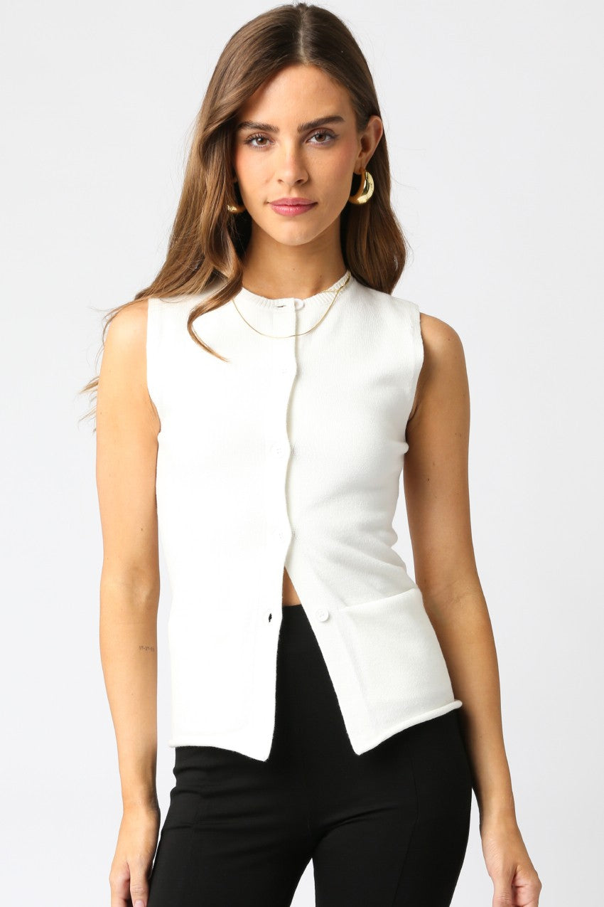Mila Knit Top- White