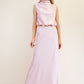 Rosie Satin Skirt Set- Light Pink