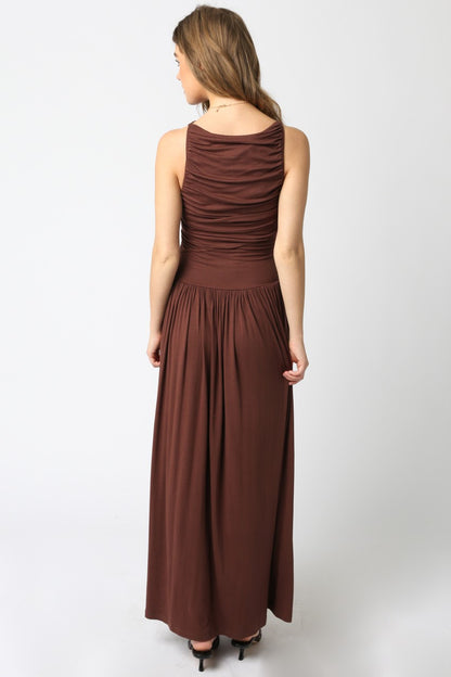 Leni Maxi Dress- Brown