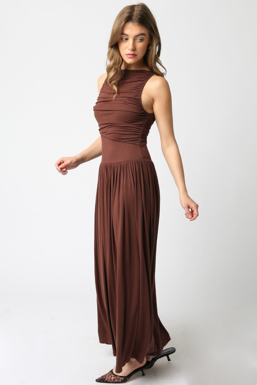 Leni Maxi Dress- Brown