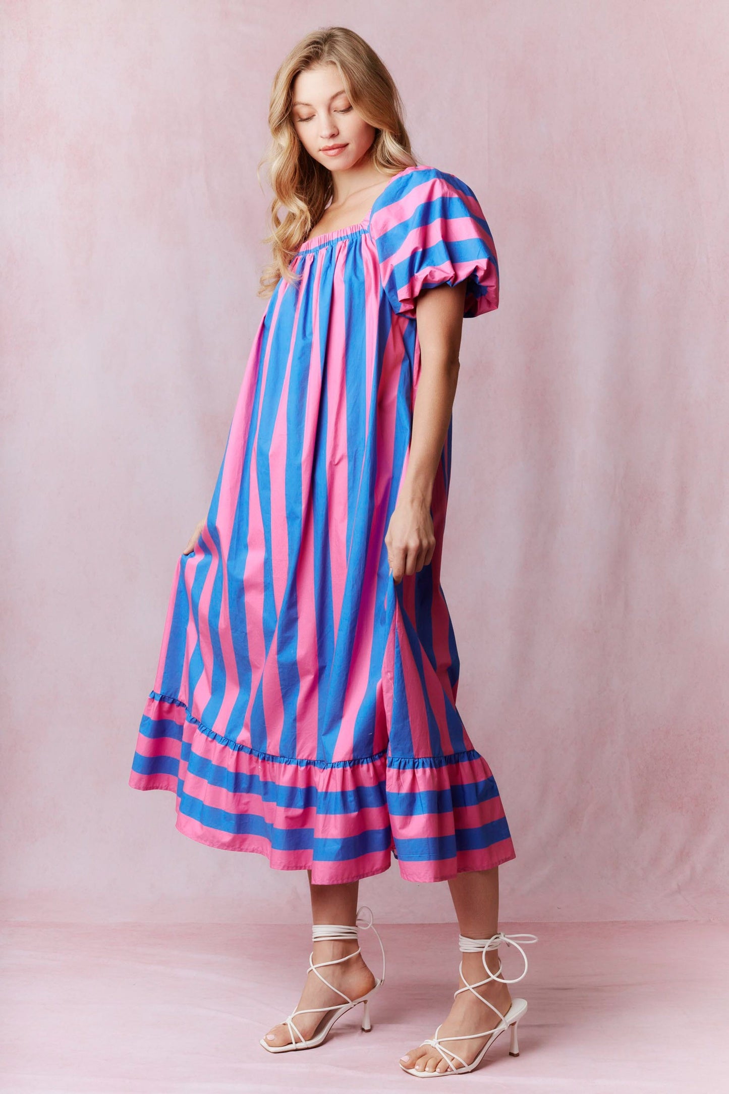 Sweet Stripes Maxi- Pink/Blue