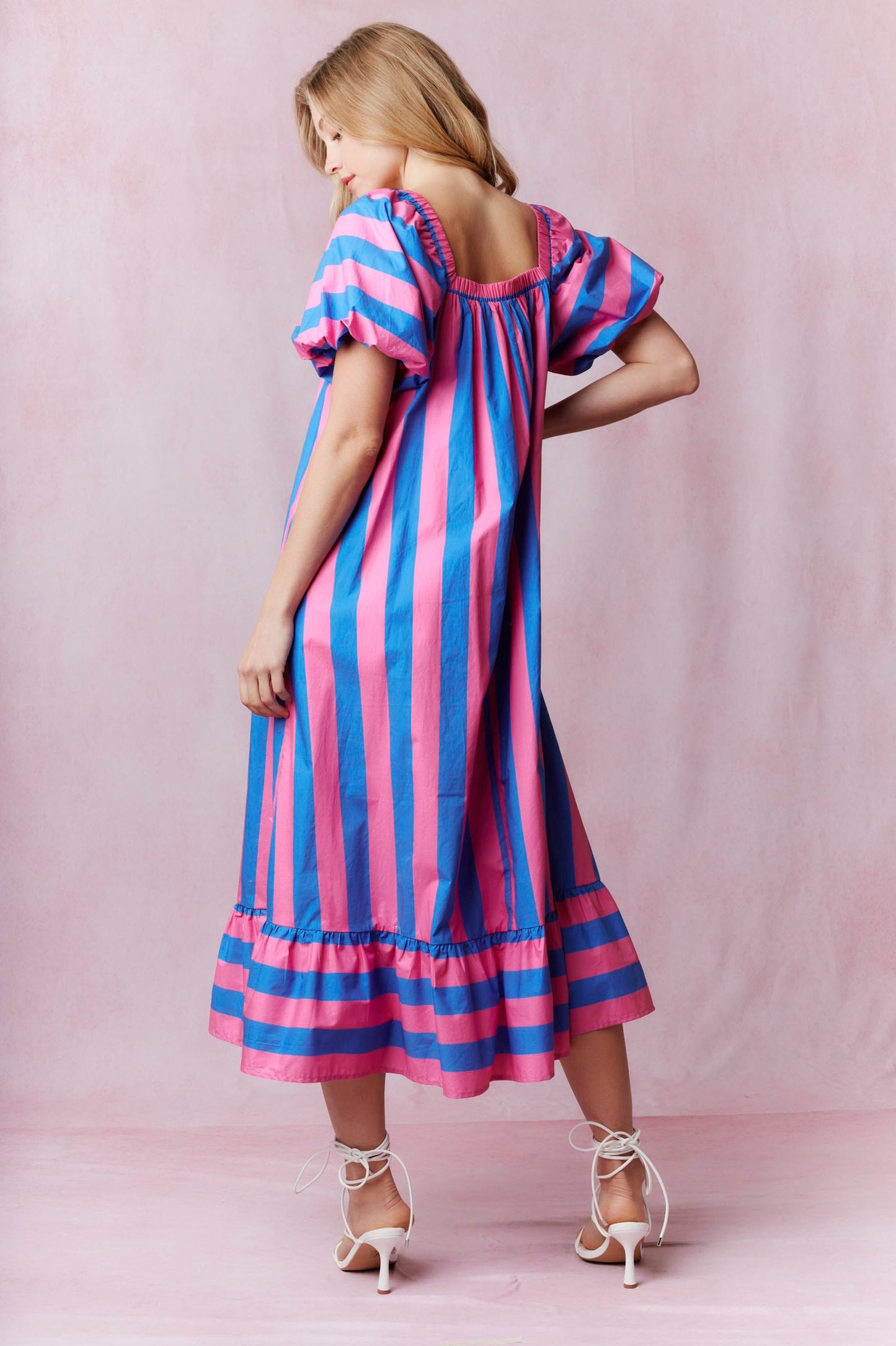 Sweet Stripes Maxi- Pink/Blue