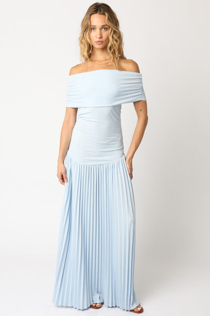 Elina Drop Dress- Blue