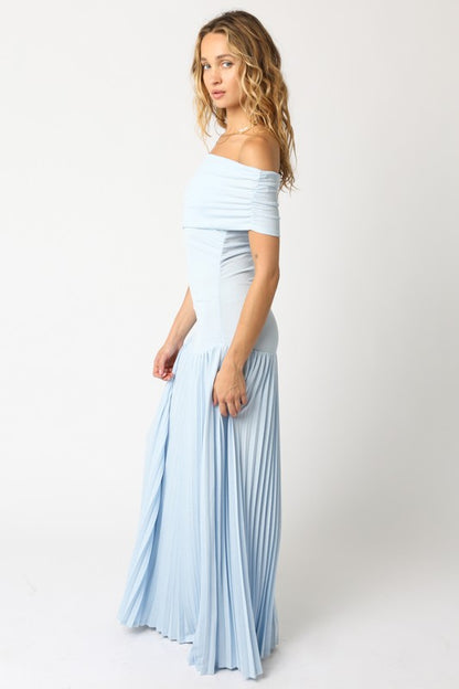 Elina Drop Dress- Blue