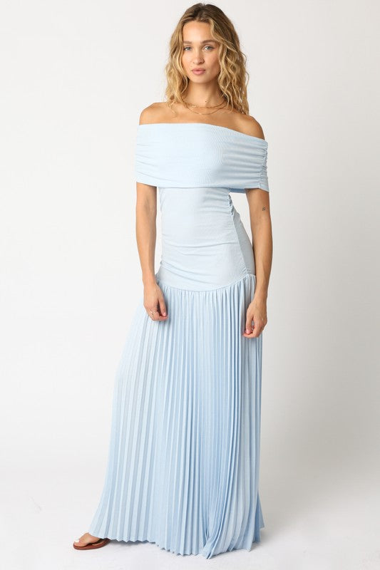 Elina Drop Dress- Blue