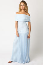 Elina Drop Dress- Blue