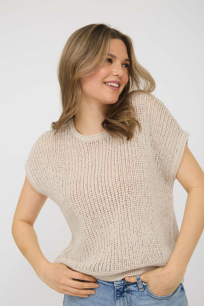 Isla Crochet Top- Natural