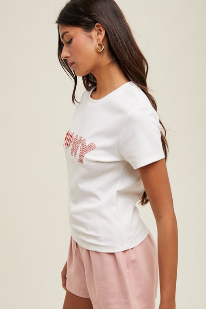Gingham New York Tee