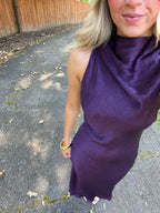 Clarisse Midi Dress- Plum