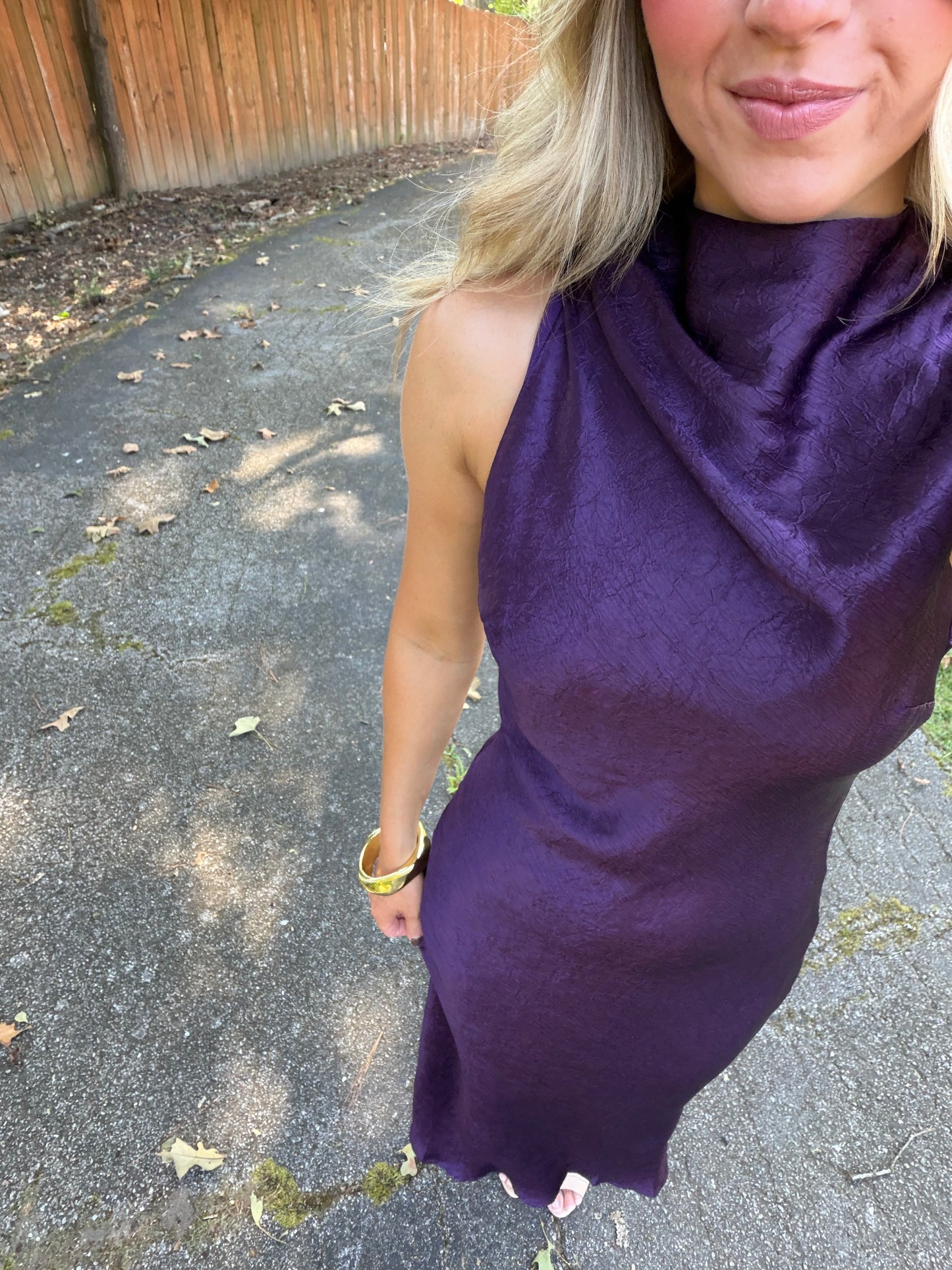Clarisse Midi Dress- Plum
